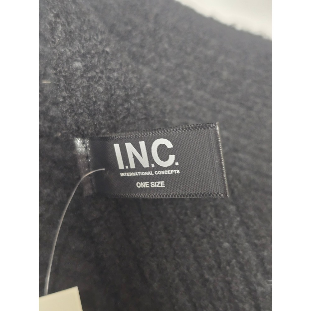 INC International Concepts Black Studded Convertible Wrap and Gloves Set NWT - Picture 7 of 8